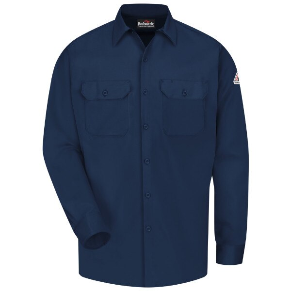 Bulwark FR Dress Uniform Shirt in Excel-FR ComforTouch in Navy